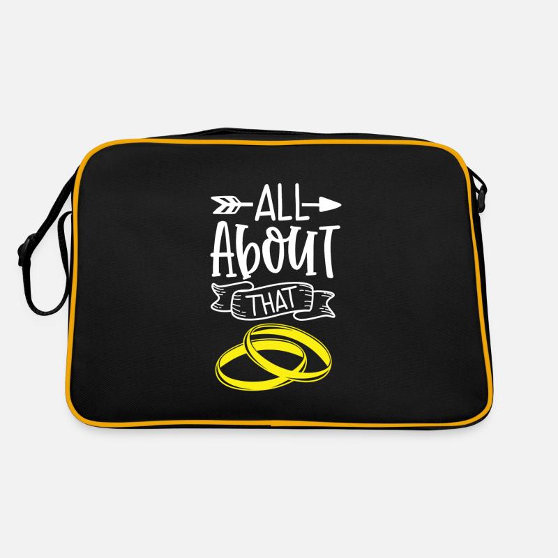 Heiraten - Retro Tasche - Schwarz/Gold