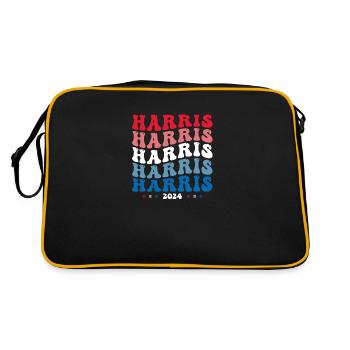 Kamala Harris 2024 For President Campaign Cute - Retro Bag - black/gold - Back