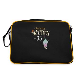 36e anniversaire Drôle Effrayant Halloween 36 ans Sorcière - Sac Retro - noir/or - Dos
