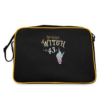 44th Birthday Witch Funny Halloween - Yes It's My - Retro Bag - black/gold - Back
