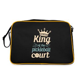 Roi du pickleball court Pickleball Player - Sac Retro - noir/or - Dos
