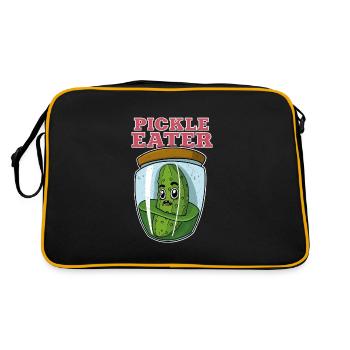 Cornichons Concombres Fruits Nourriture végétalienne Dicton - Sac Retro - noir/or - Dos