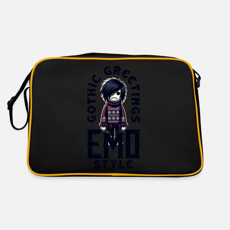 Salutations gothiques dans l’esthétique emocore de style emo Sac Retro