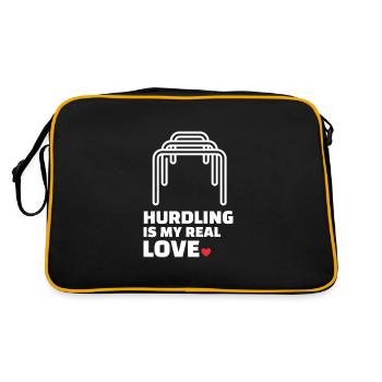 I love hurdles - Retro Bag - black/gold - Back