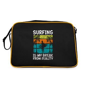 Surfer Surferboy planche à voile Planche de surf - Sac Retro - noir/or - Dos