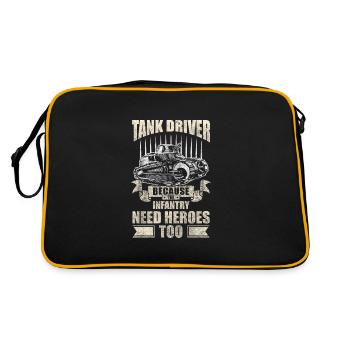 Militär Armee Soldat Panzerung - Retro Tasche - Schwarz/Gold - Hinten