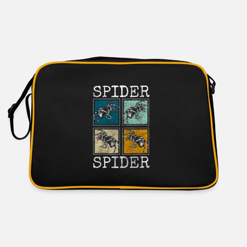 Spinnennetz Arachniden Jäger Phobie Retro Tasche