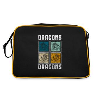 Créature Aile de Dragon - Sac Retro - noir/or - Dos