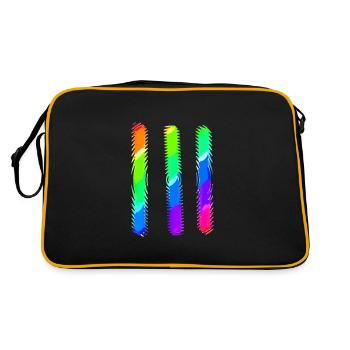 Lines | Wavy lines | | symbols Pattern - Retro Bag - black/gold - Back