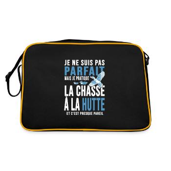 Chasseur chasse à la hutte cadeau cool chasse - Sac Retro - noir/or - Dos