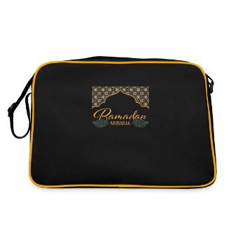 Ramadan Moubarak/Aïd/Musulman/Islam/Allah - Sac Retro - noir/or - Dos