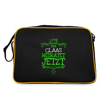 Bachelor Claas - Retro Tasche - Schwarz/Gold - Hinten