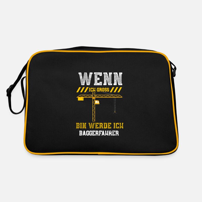 Wenn Ich Groß Bin Werde Ich Bagg... Retro Tasche