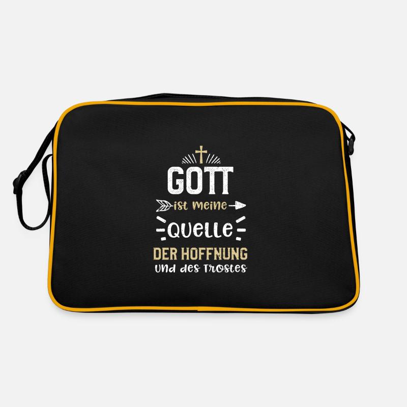 Gott ist meine Quelle der Hoffnu... Retro Tasche