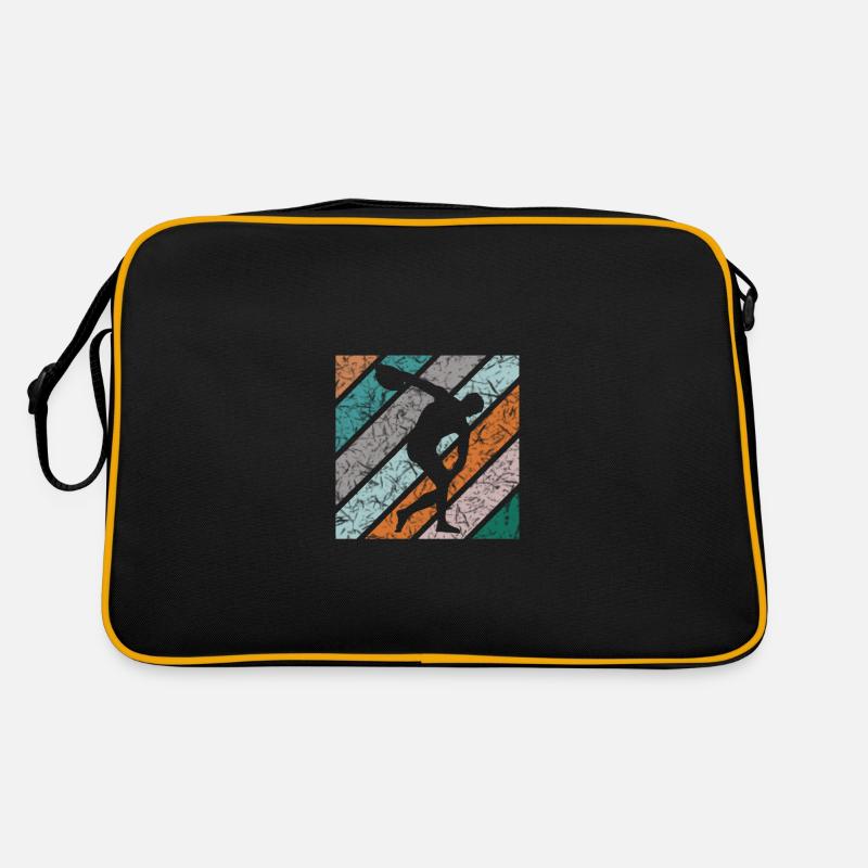 Diskuswerfen Design Diskuswerfer Diskuswerferin Retro Tasche