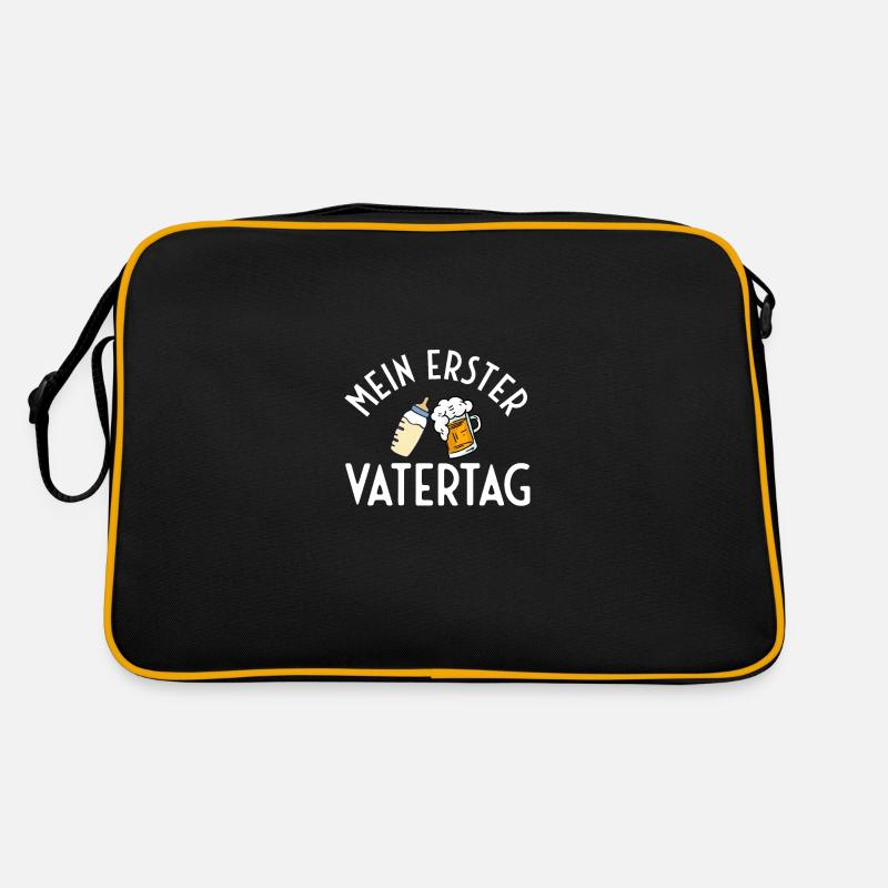 Mein erster Vatertag für Väter mit erstem Kind Retro Tasche