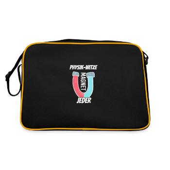 Physik Witze Magnet mag net jeder Physiker - Retro Tasche - Schwarz/Gold - Hinten
