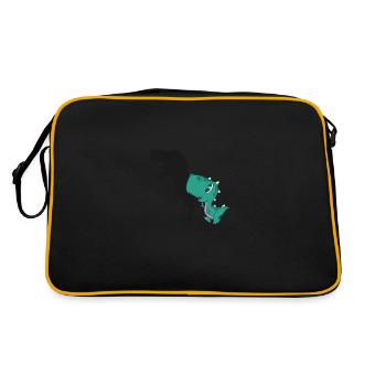Dinosaurier T-Rex Tyrannosaurus Kinder - Retro Tasche - Schwarz/Gold - Hinten