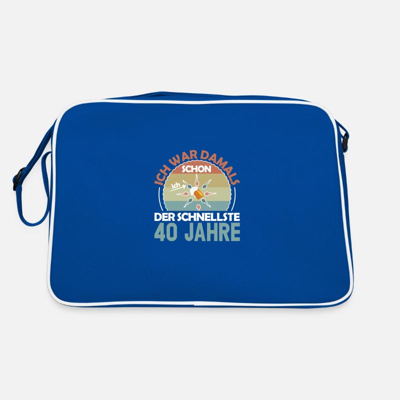 Ich war damals schon der Schnellste 40. Geburtstag Retro Tasche