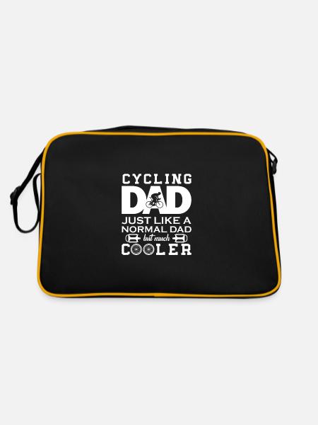 Cycling Dat just like a normal dad but much cooler - Retro Bag - black/gold - Back