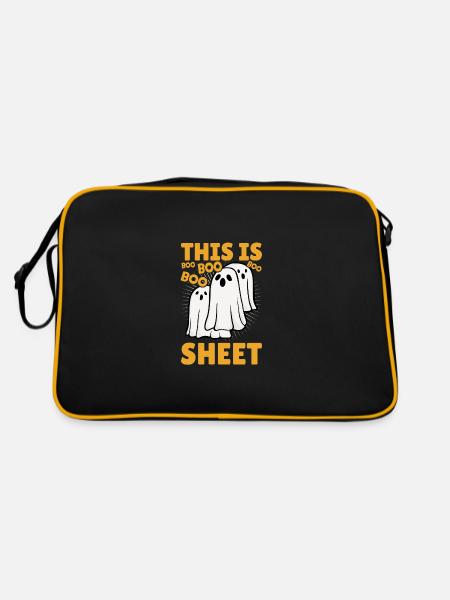 C’est boo sheet Halloween - Sac Retro - noir/or - Dos