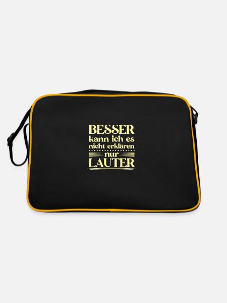 Besser kann ich es nicht erklären für Rechthaber - Retro Tasche - Schwarz/Gold - Hinten