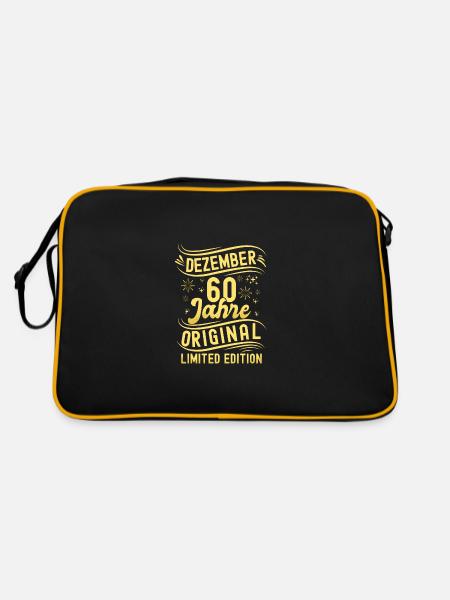 Décembre 60 Ans Original Édition Limitée - Sac Retro - noir/or - Dos