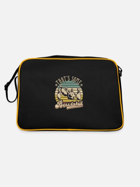 Thats some bowlshit for bowlers - Retro Bag - black/gold - Back
