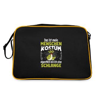 Ceci est mon costume humain serpent Halloween - Sac Retro - noir/or - Dos