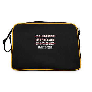 I am a programmer - Retro Bag - black/gold - Back