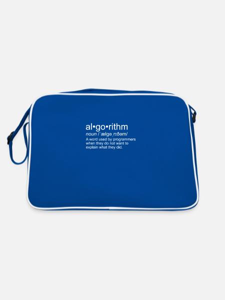 Algorithm for programmers - Retro Bag - blue/white - Back