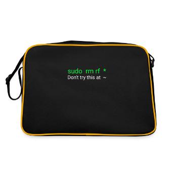 Linux sudo rm rf - Retro Bag - black/gold - Back
