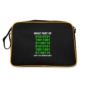 What Part of Dont you understand programmers - Retro Bag - black/gold - Back
