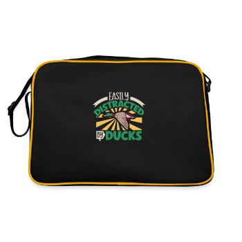 Duck Hunt Duck Hunter Bird Hunting Duck Hunting - Retro Tasche - Schwarz/Gold - Hinten
