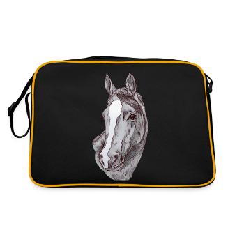 Cheval motif animal motif animal animal - Sac Retro - noir/or - Dos