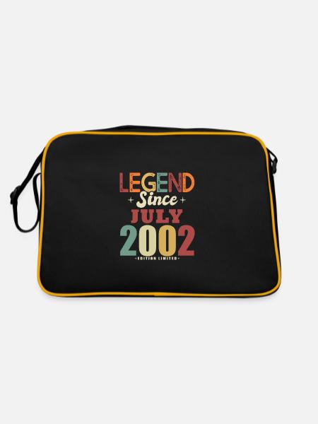 Cadeau d anniversaire 20 ans juillet 2002 legende - Sac Retro - noir/or - Dos