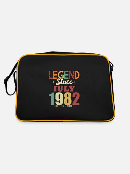Cadeau d anniversaire 40 ans juillet 1982 legende - Sac Retro - noir/or - Dos