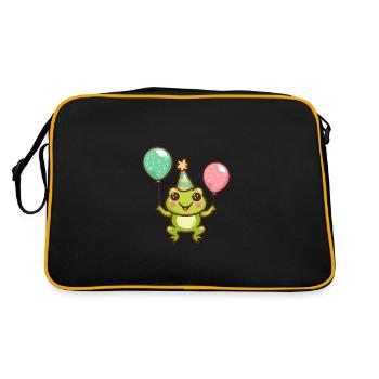 Frog Birthday Comic - Retro Bag - black/gold - Back