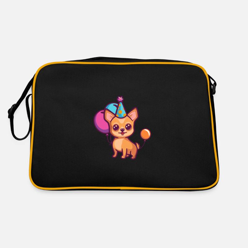 Chihuahua Hunde Geburtstag Comic Retro Tasche