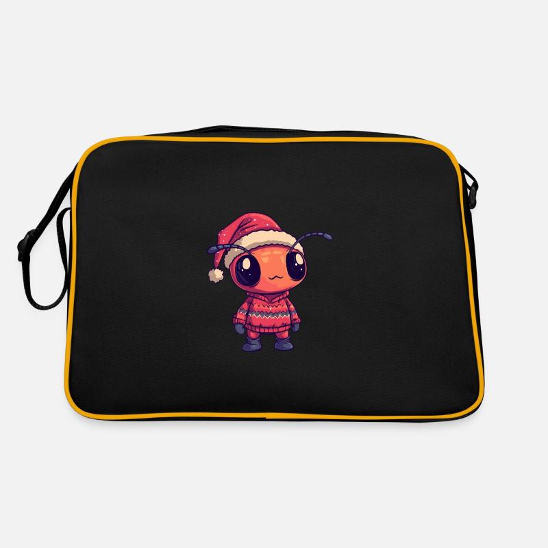 Ameise Weihnachten Comic Retro Tasche