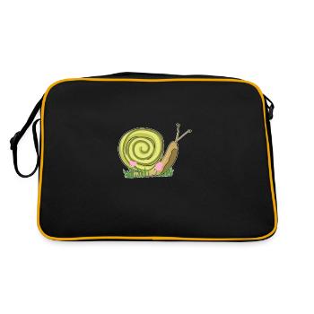 escargot animal symbole animal nature animale - Sac Retro - noir/or - Dos