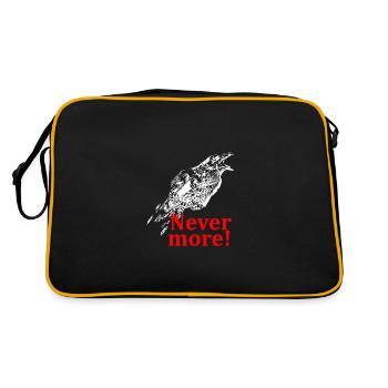 The Raven - Nevermore! - Retro Tasche - Schwarz/Gold - Hinten