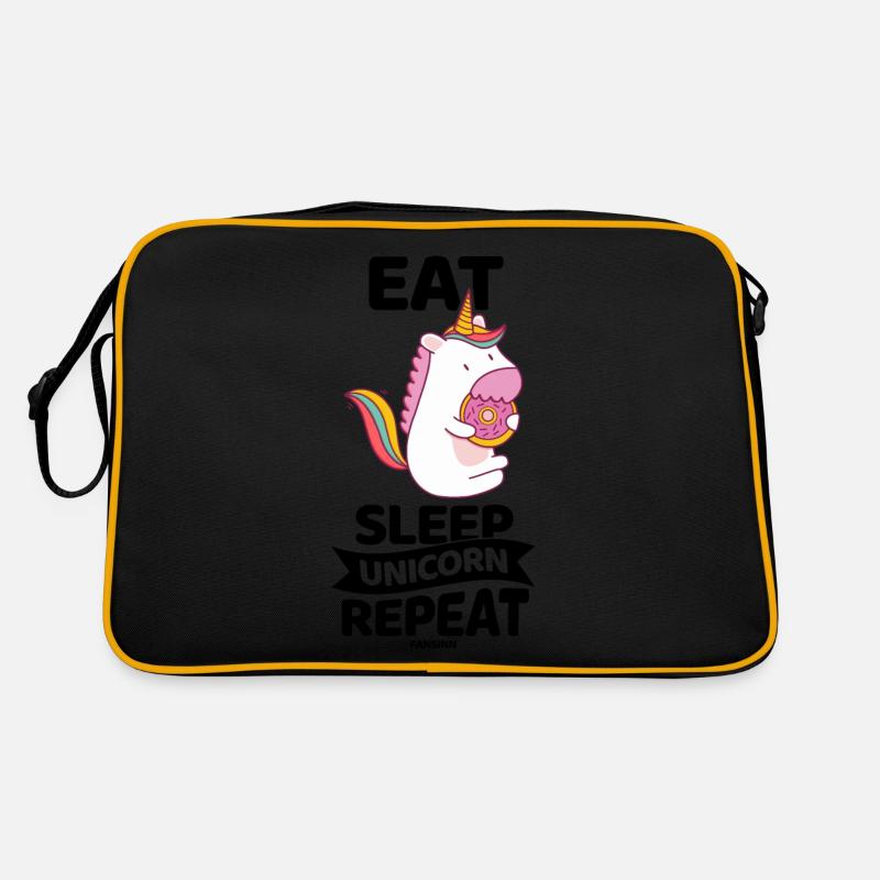 Eat Sleep Unicorn Repeat Retro Tasche