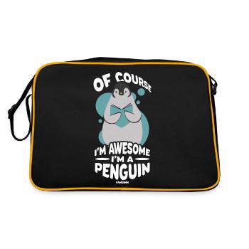 Of Course I'm Awesome I'm A Penguin - Retro Bag - black/gold - Back