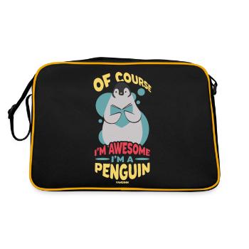 Of Course I'm Awesome I'm A Penguin - Retro Bag - black/gold - Back