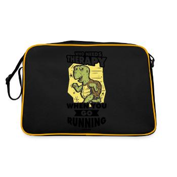 Running Jogging Sport Race Training Gift - Retro Bag - black/gold - Back