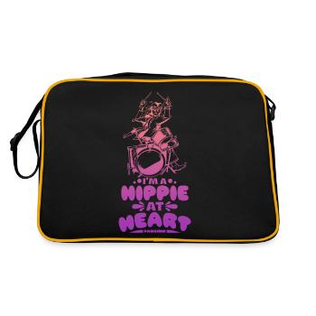 Hippie joue de la batterie - Sac Retro - noir/or - Dos