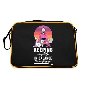 Garder ma vie en équilibre grâce au yoga - Sac Retro - noir/or - Dos