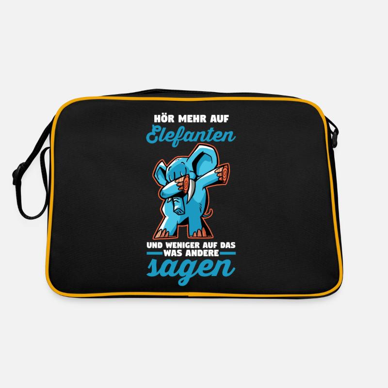 Dickhäuter Rüsseltier Dabbing Elefant Retro Tasche