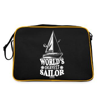 Sailors Sailing Sailboat Drôles de dictons cadeau - Sac Retro - noir/or - Dos
